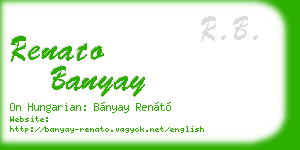 renato banyay business card