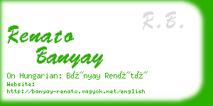 renato banyay business card